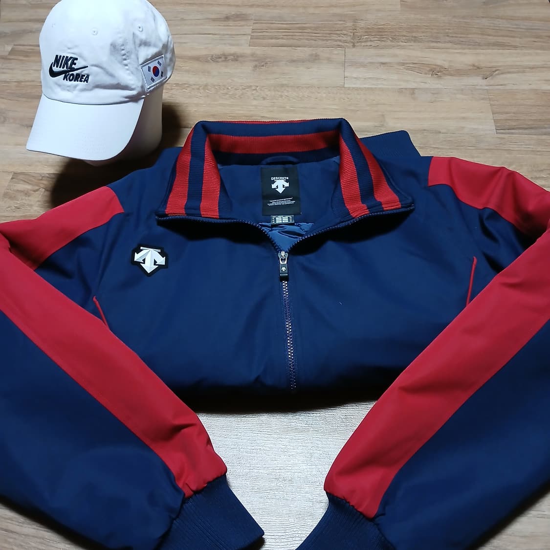 데상트 야구 점퍼 자켓 누빔 패딩 상태좋음 상품이미지1