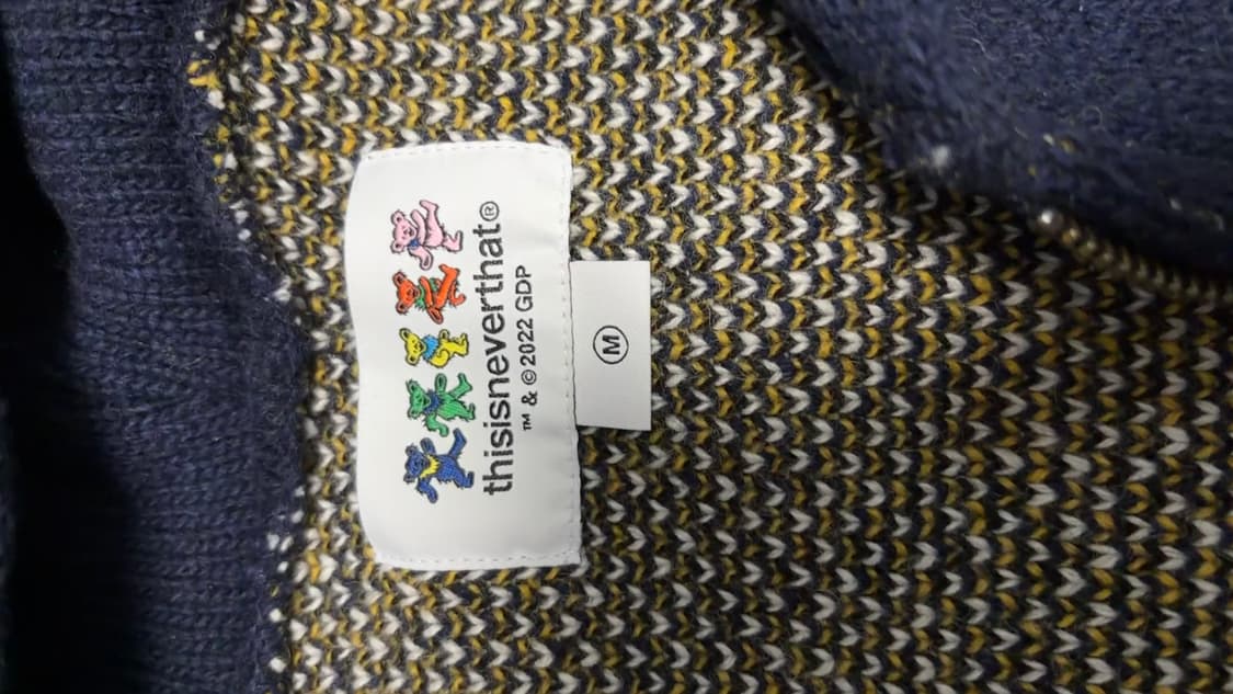 디스이즈네버댓x그레이트풀데드 니트 집업 상품이미지3