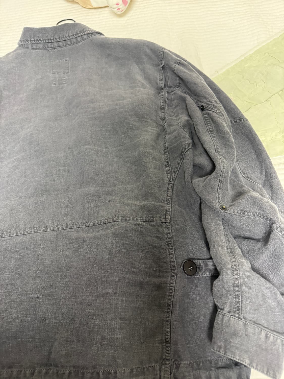 (3) 폴리테루 린넨 필드 자켓 페이디드 블루  상품이미지7