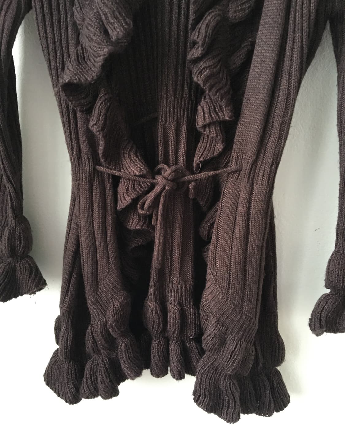 Ruffle point knit cardigan 상품이미지4