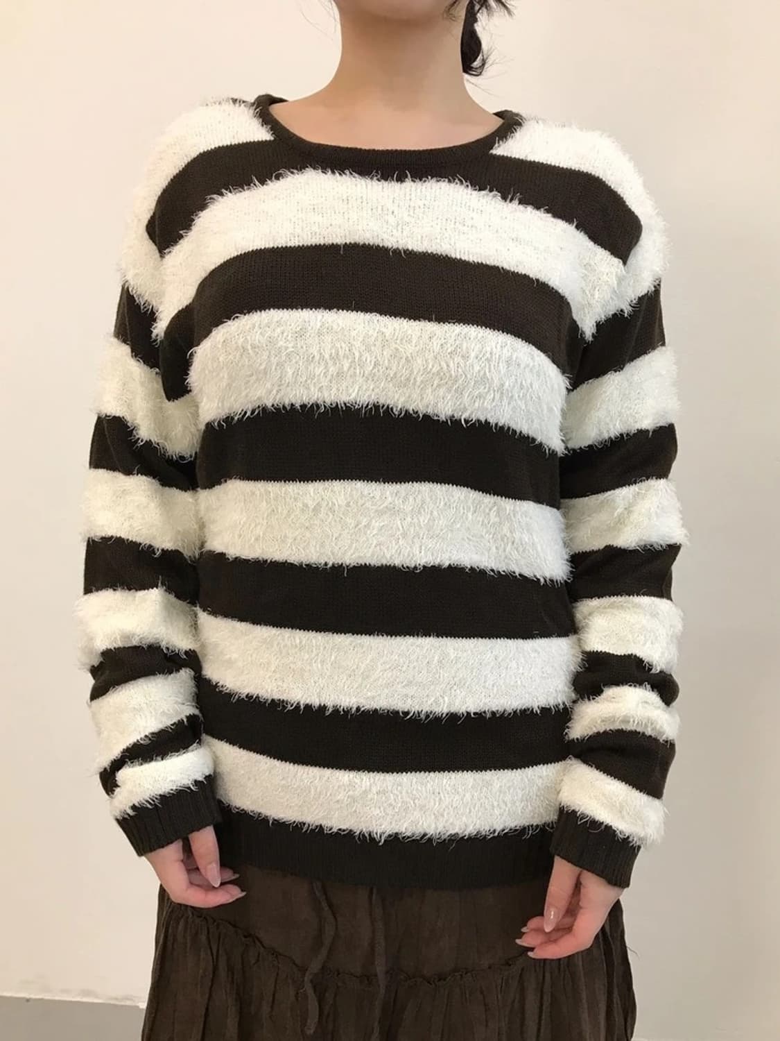 FINALBASIC Stripe Fuzzy Knit Sweater 상품이미지3