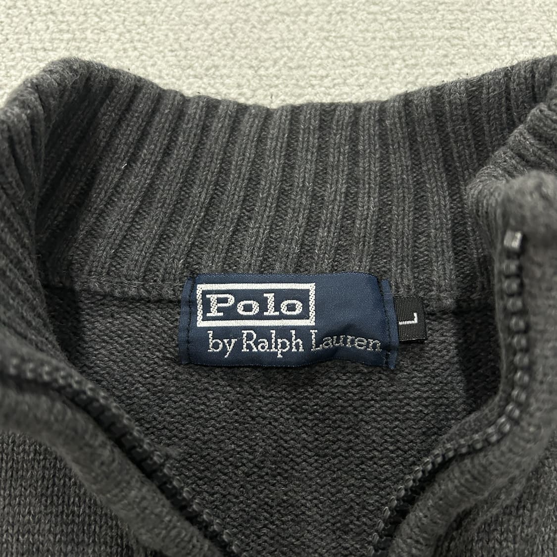 폴로 랄프로렌 집업 가디건 차콜 L 상품이미지2