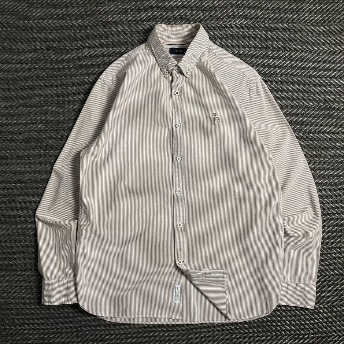 헤지스 자수로고 스트라이프 혼방 셔츠 y 5027 상품이미지2