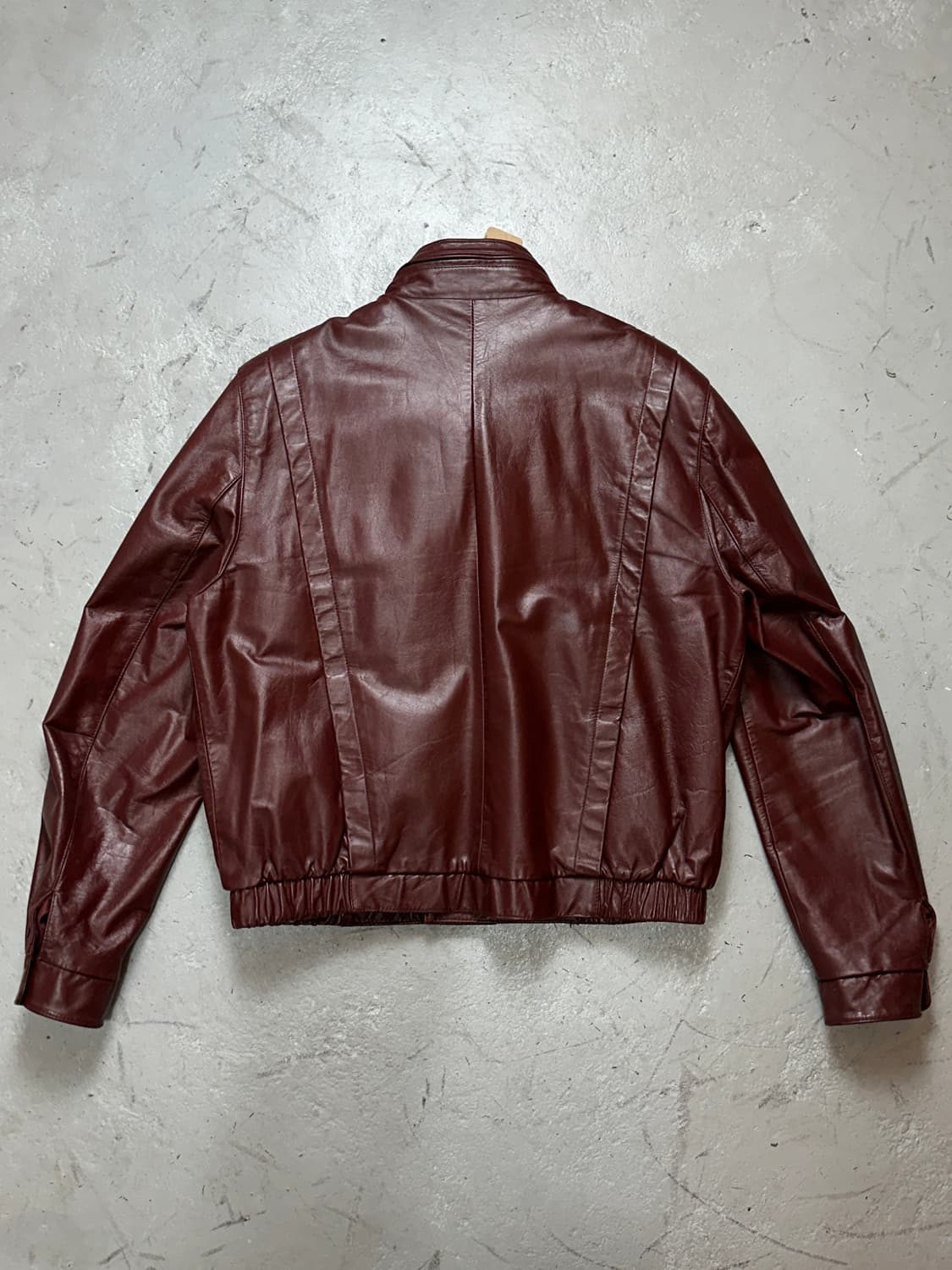 80's 빈티지 버건디 레더 자켓 파이트클럽 타일러 더든 상품이미지4