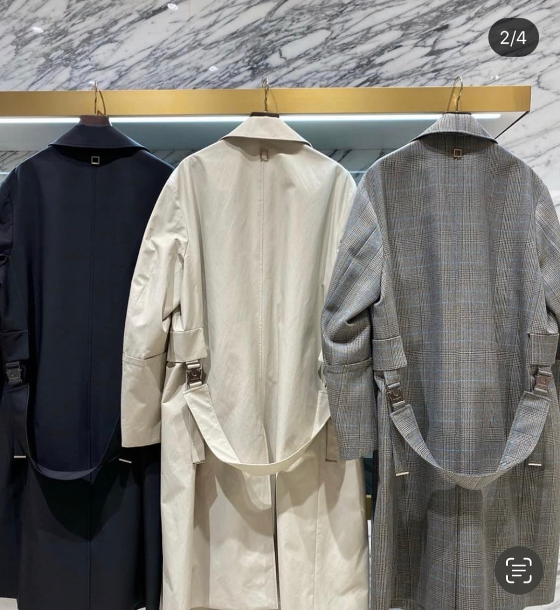 (48) 20ss 우영미 턴업체크 맥코트 상품이미지9