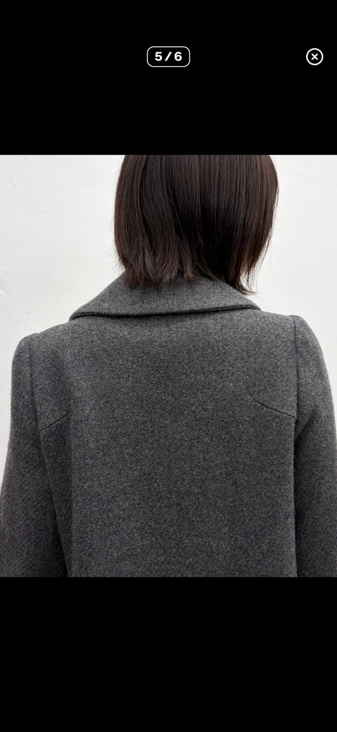 츠모리 치사토 그레이 퍼프 코트 상품이미지5