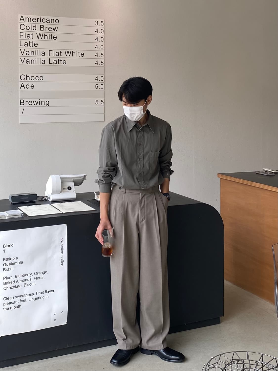 아르반 울 블레이저 셋업 M 상품이미지3