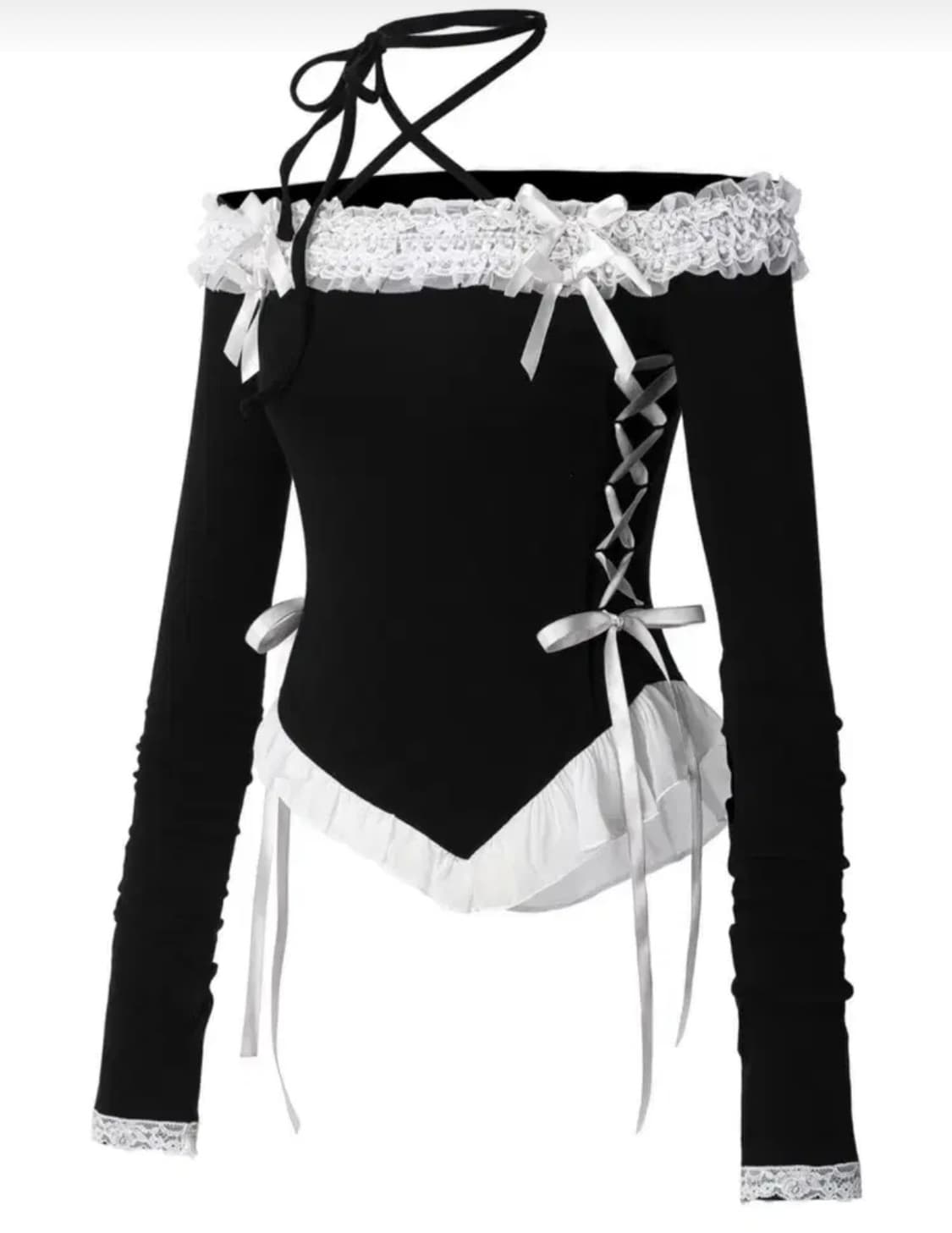 슈슈체리 돌리히메 오프숄더 티 상품이미지1