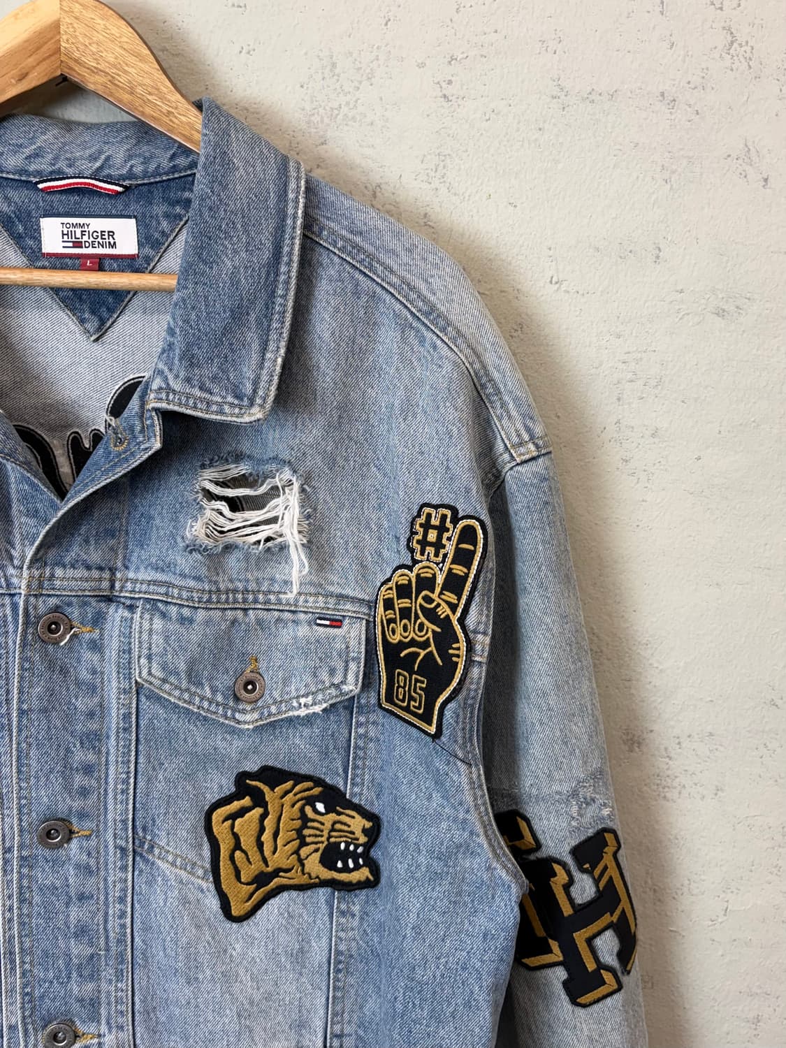타미힐피거 빈티지 패치 청자켓 상품이미지3
