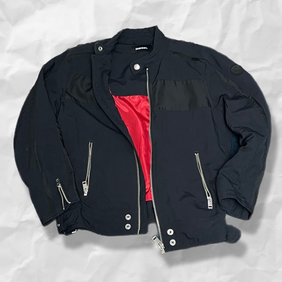 [무료배송](S)디젤 사이드 라인 나일론 바이커 자켓 상품이미지3