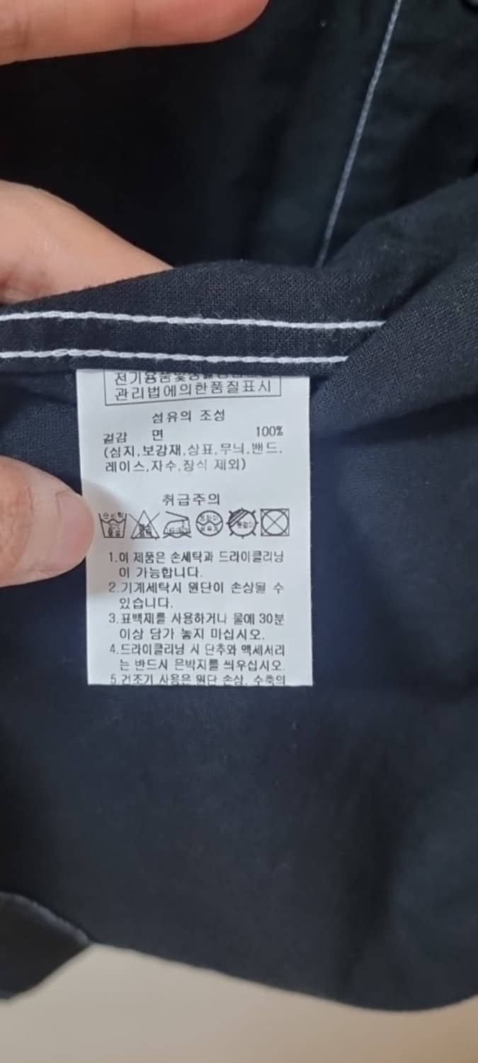 더블유스탠다드 오버핏 스티치 셔츠 블랙 무신사 상품이미지10