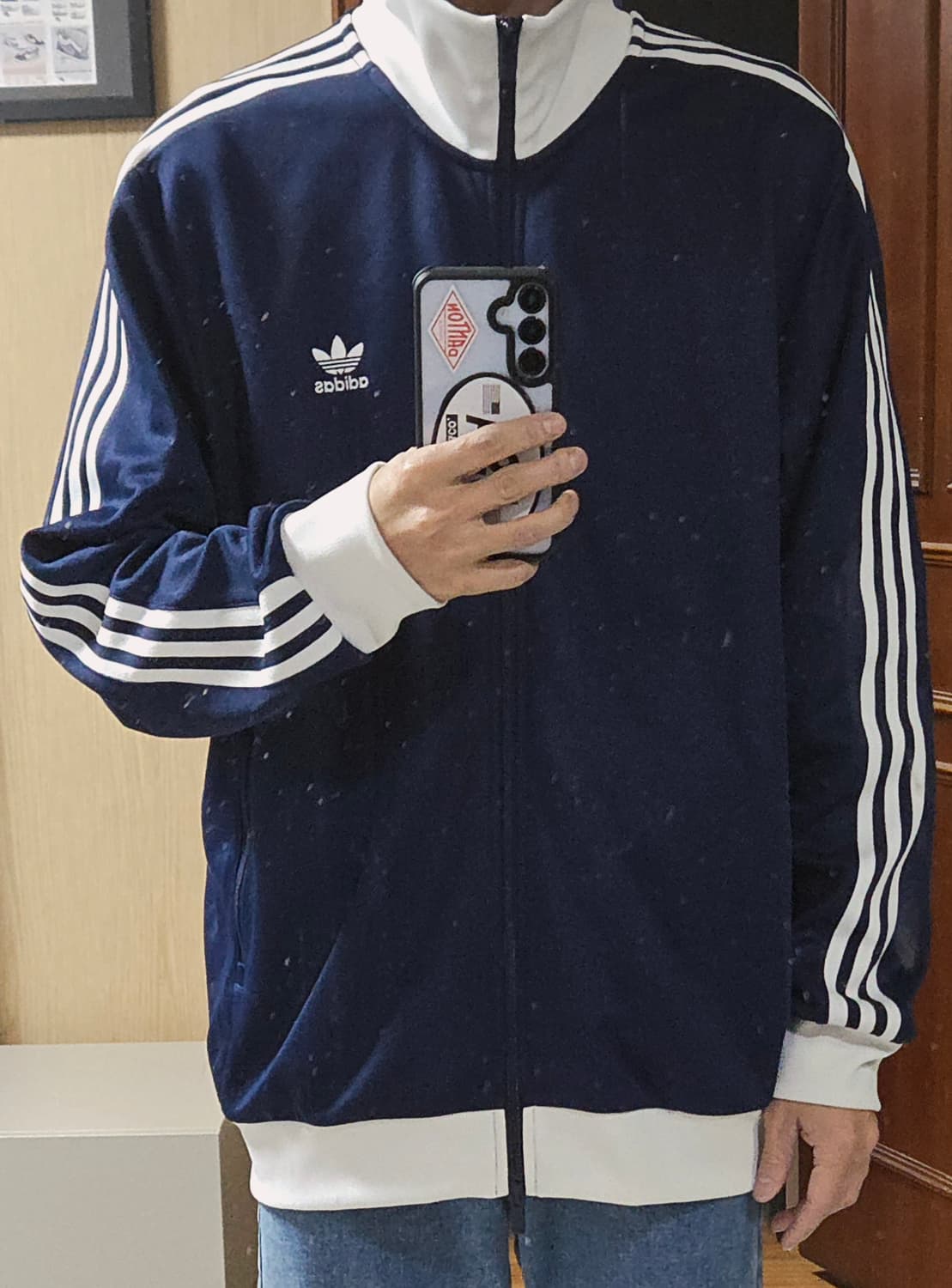 (착샷) 아디다스 베켄바우어 져지 트랙탑 나이트 인디고 상품이미지9