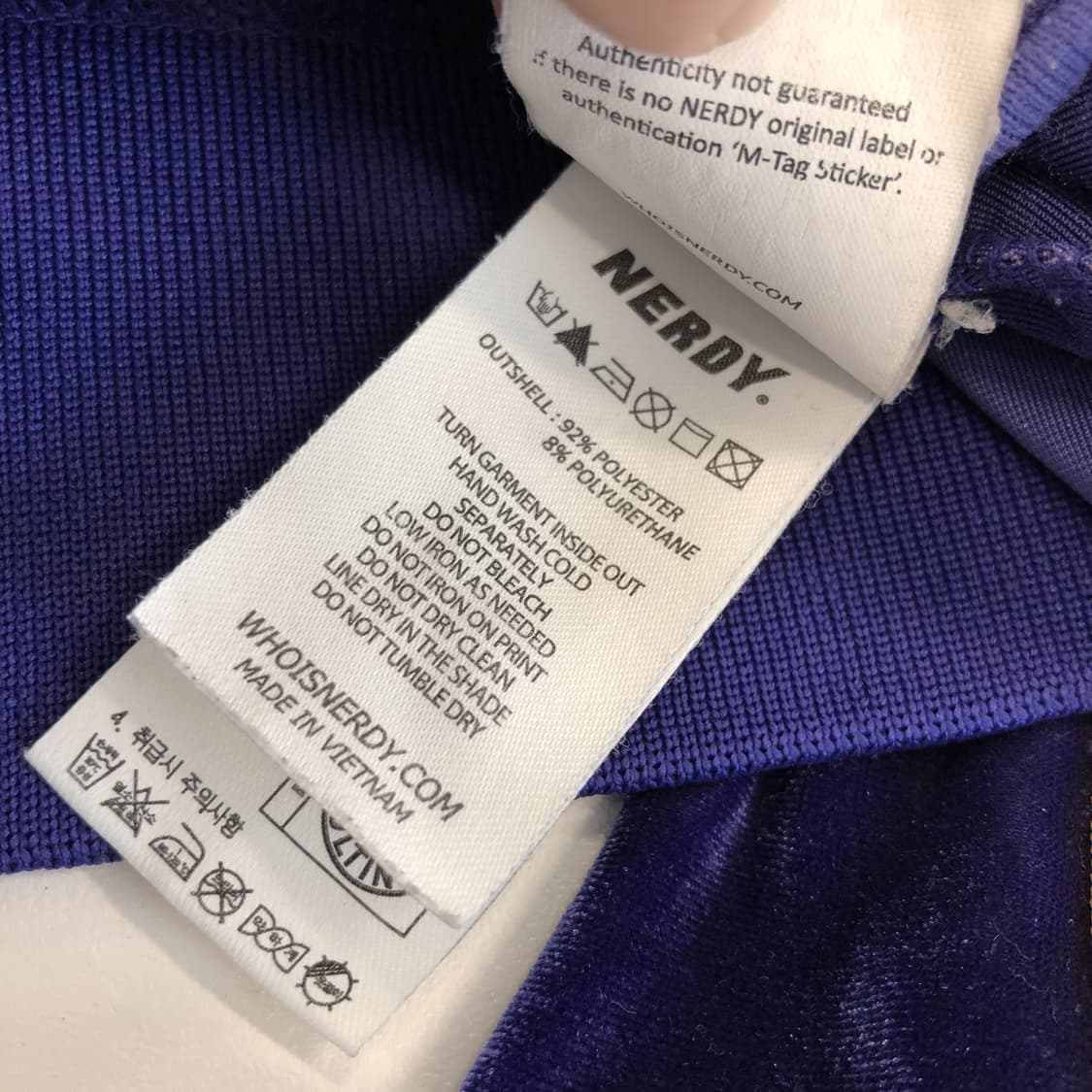 NERDY 널디 벨벳져지 M 퍼플  상품이미지7