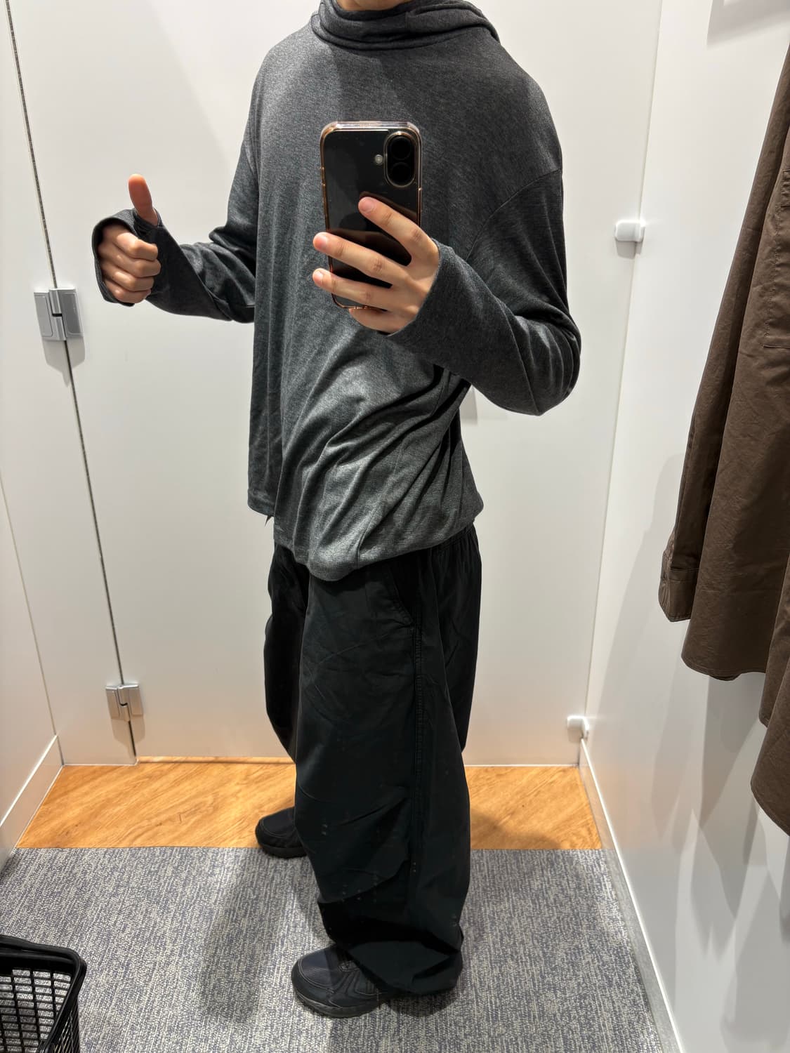 런닝 크롭 후드티 상품이미지2