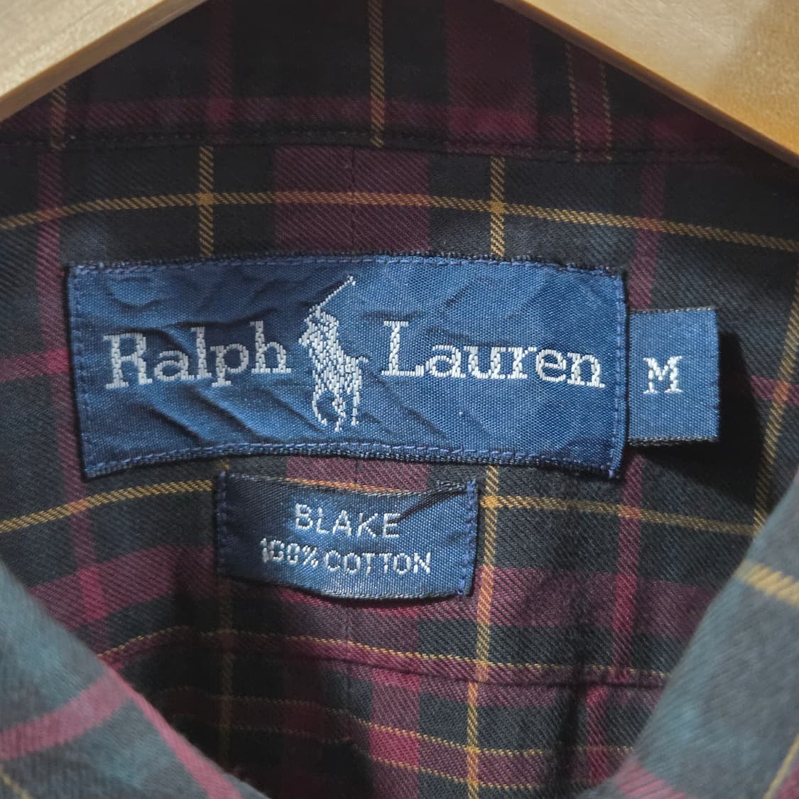 폴로랄프로렌 버튼다운 체크셔츠 M 상품이미지3