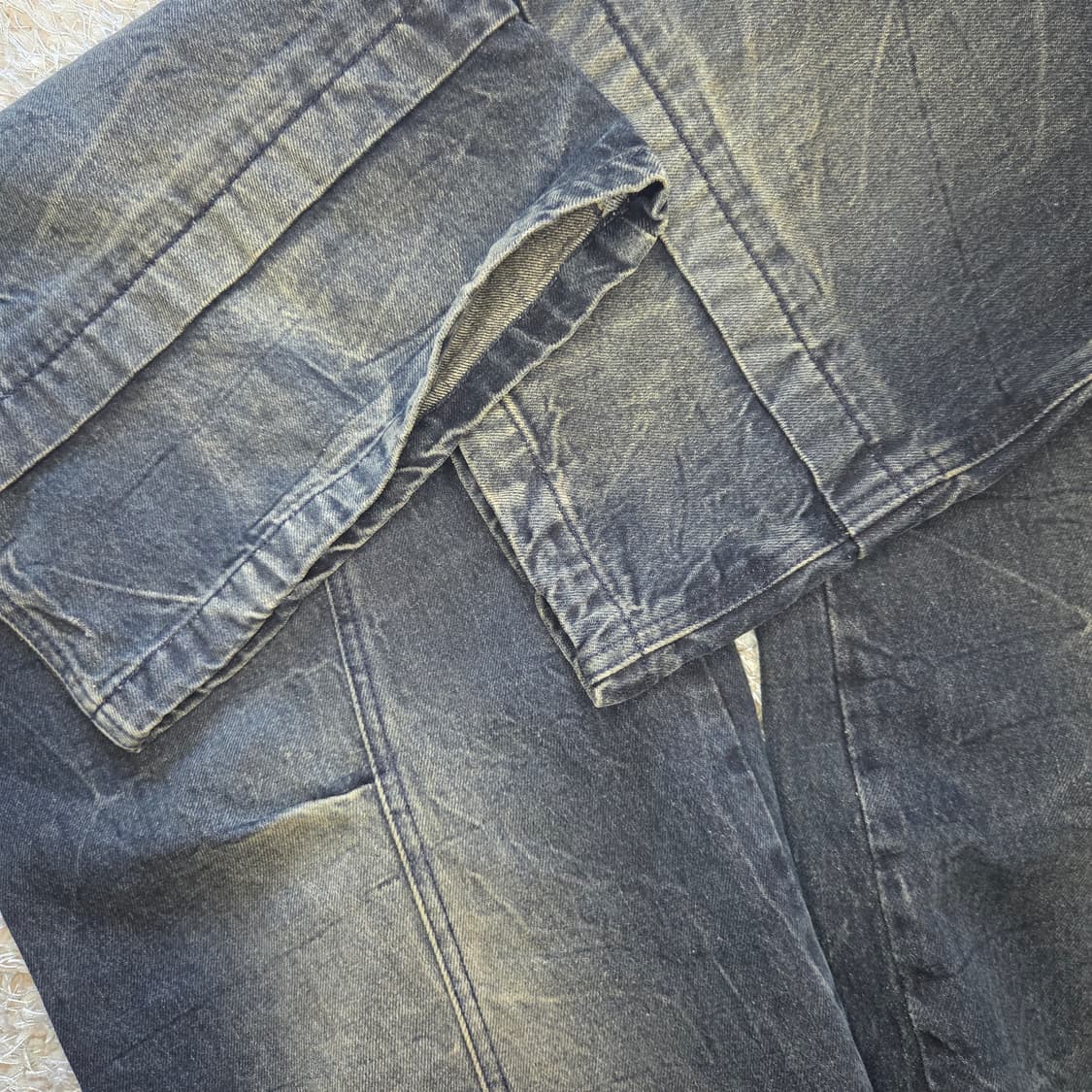 미드선 워싱 데님 팬츠 상품이미지8