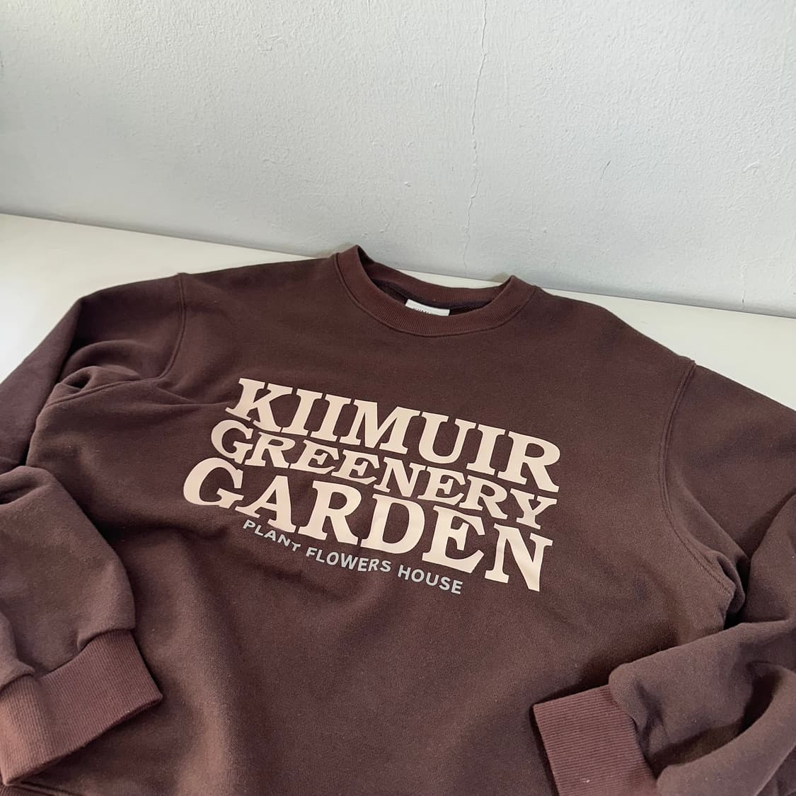 M-L 키뮤어 브라운 오버핏 스웻셔츠 맨투맨 상품이미지1