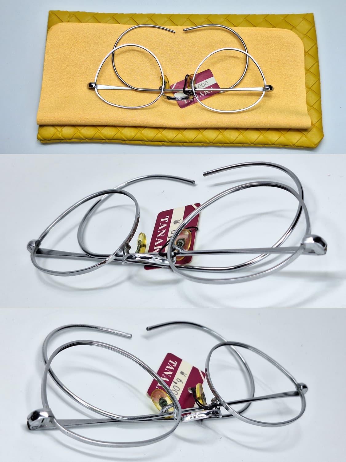 80s 일본제 빈티지 데드스톡 미사용/실버 케이블 템픅 안경테/클래식 상품이미지3