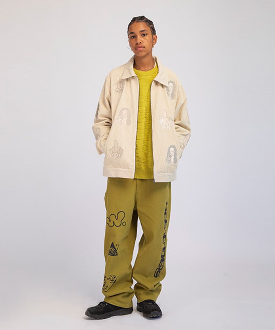 위캔더스 코튼 팬츠 바지 카키 상품이미지4