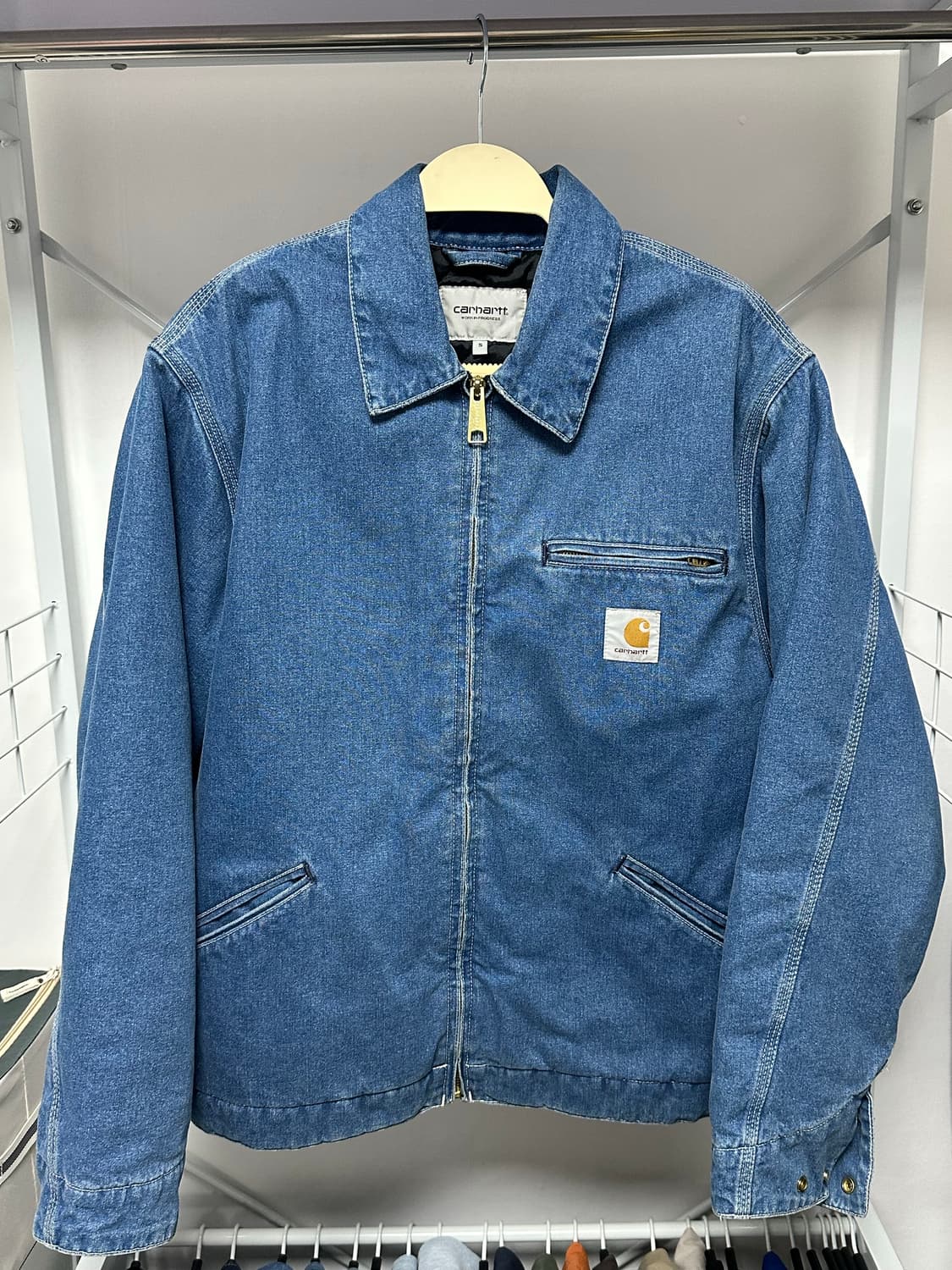칼하트 WIP 노르코 데님 OG 디트로이트 자켓 블루 스톤 워시드 상품이미지1