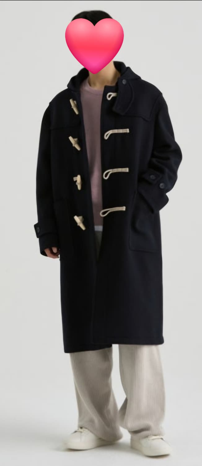 무신사 스탠다드 울 블렌드 24년 남성코트 M 오버핏 떡뽁이 XD56 상품이미지7