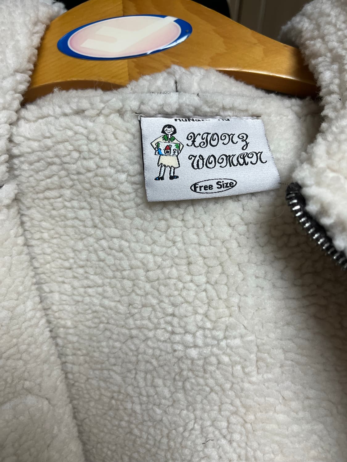 코지 코타츠 무스탕 후드 더플코트 브라운 상품이미지3