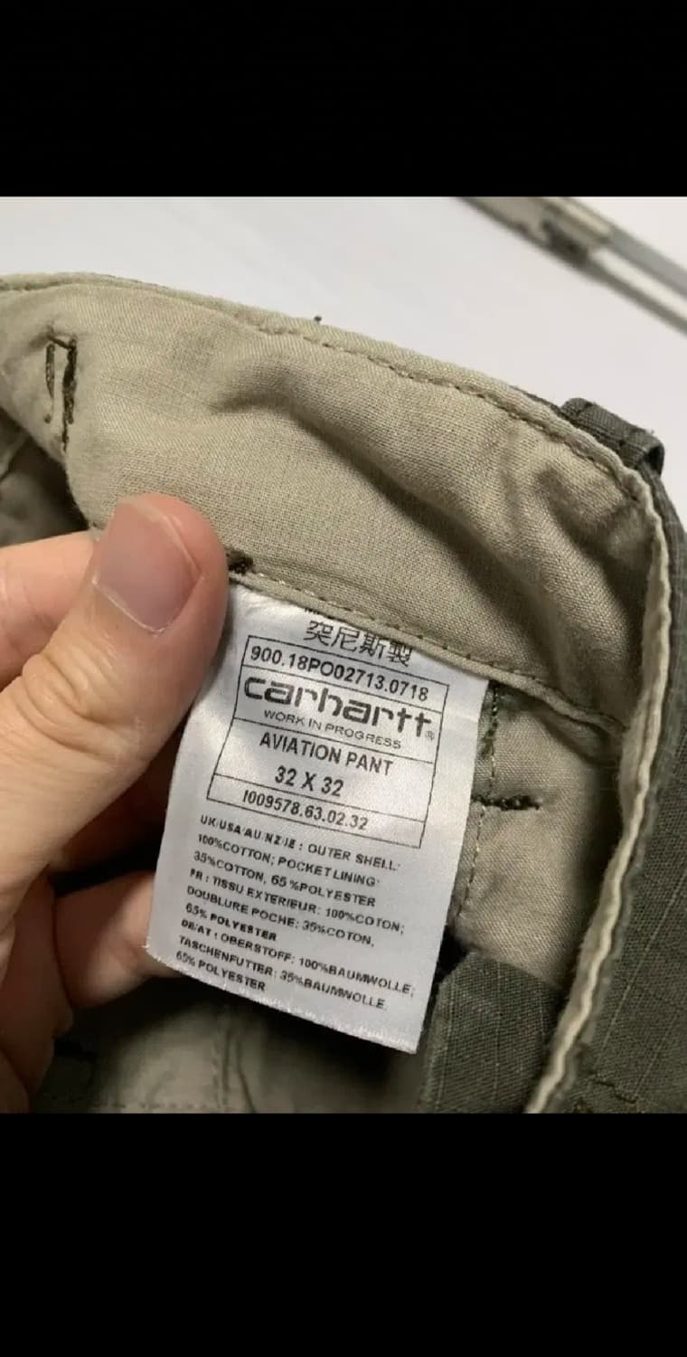 칼하트 카고 바지 32x32 올리브 상품이미지4