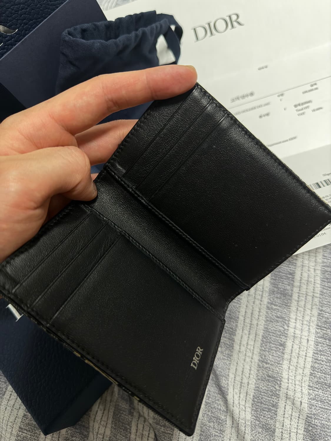 디올 오블리크 오거나이저 카드지갑 풀구성 상태 최상 상품이미지3