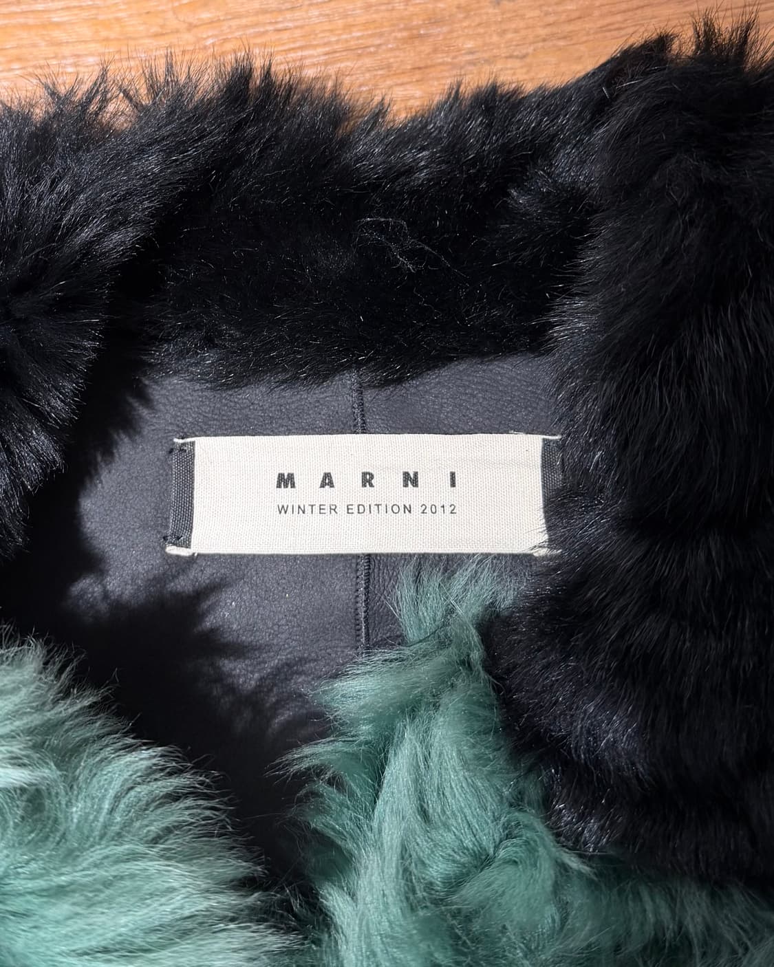 마르니 그린 윈터 에디션 2012 리얼퍼 램 시어링 퍼 자켓 상품이미지8