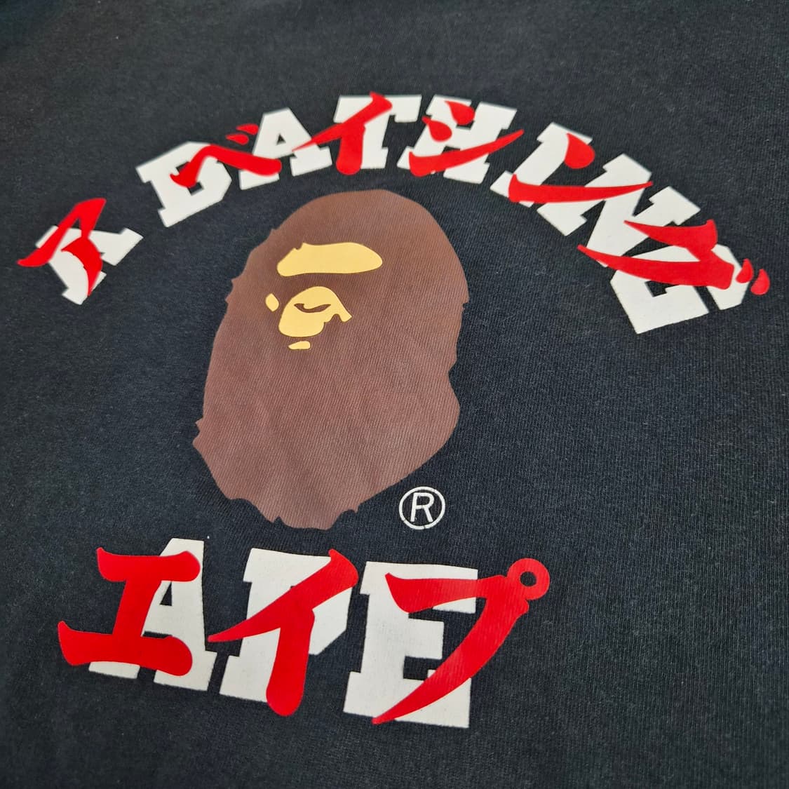 Bape 사루 카타카나 컬리지 반팔티 상품이미지6