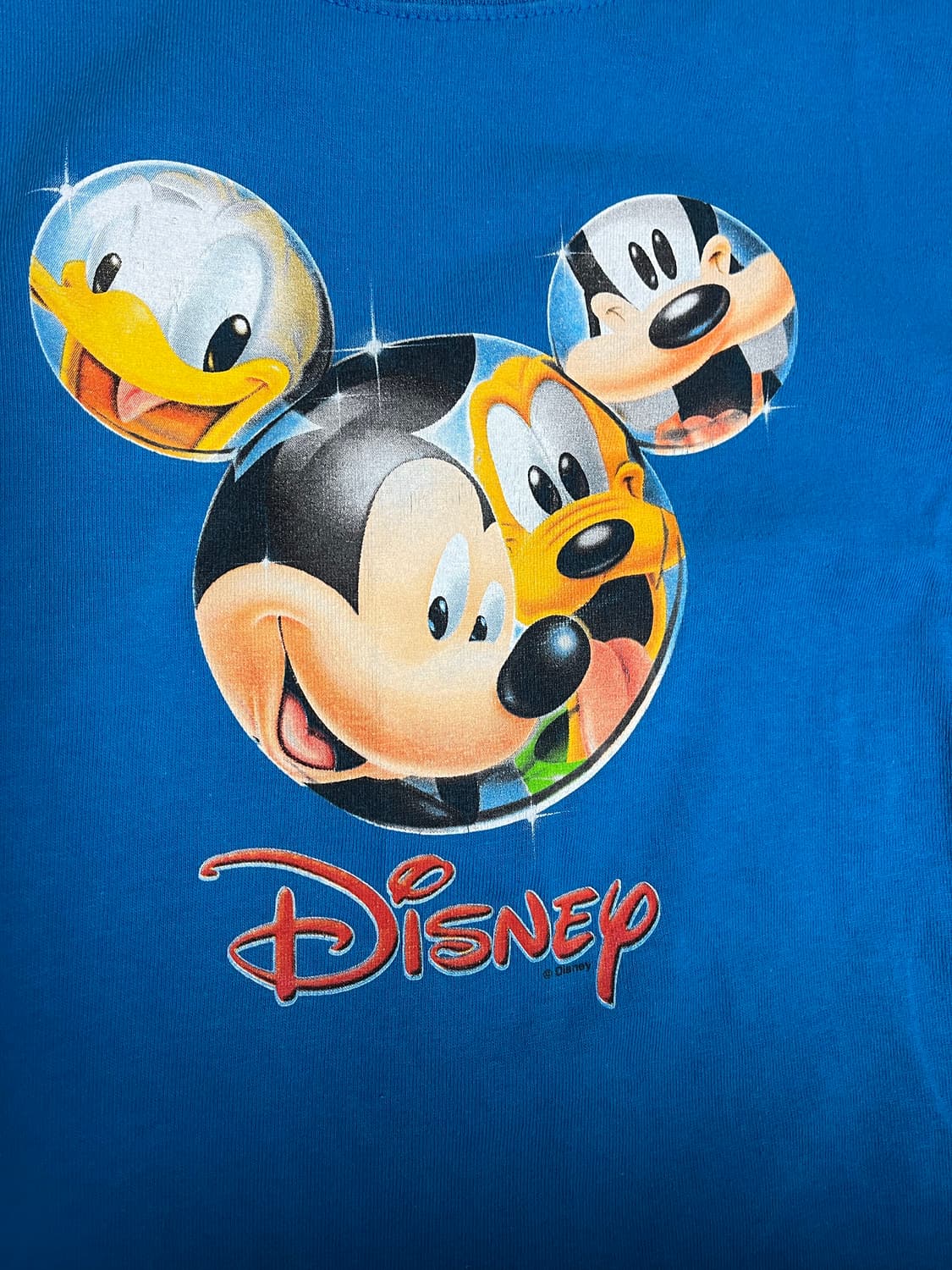 [L] 디즈니 미키 마우스 반팔티셔츠 하늘색 스카이블루 상품이미지4