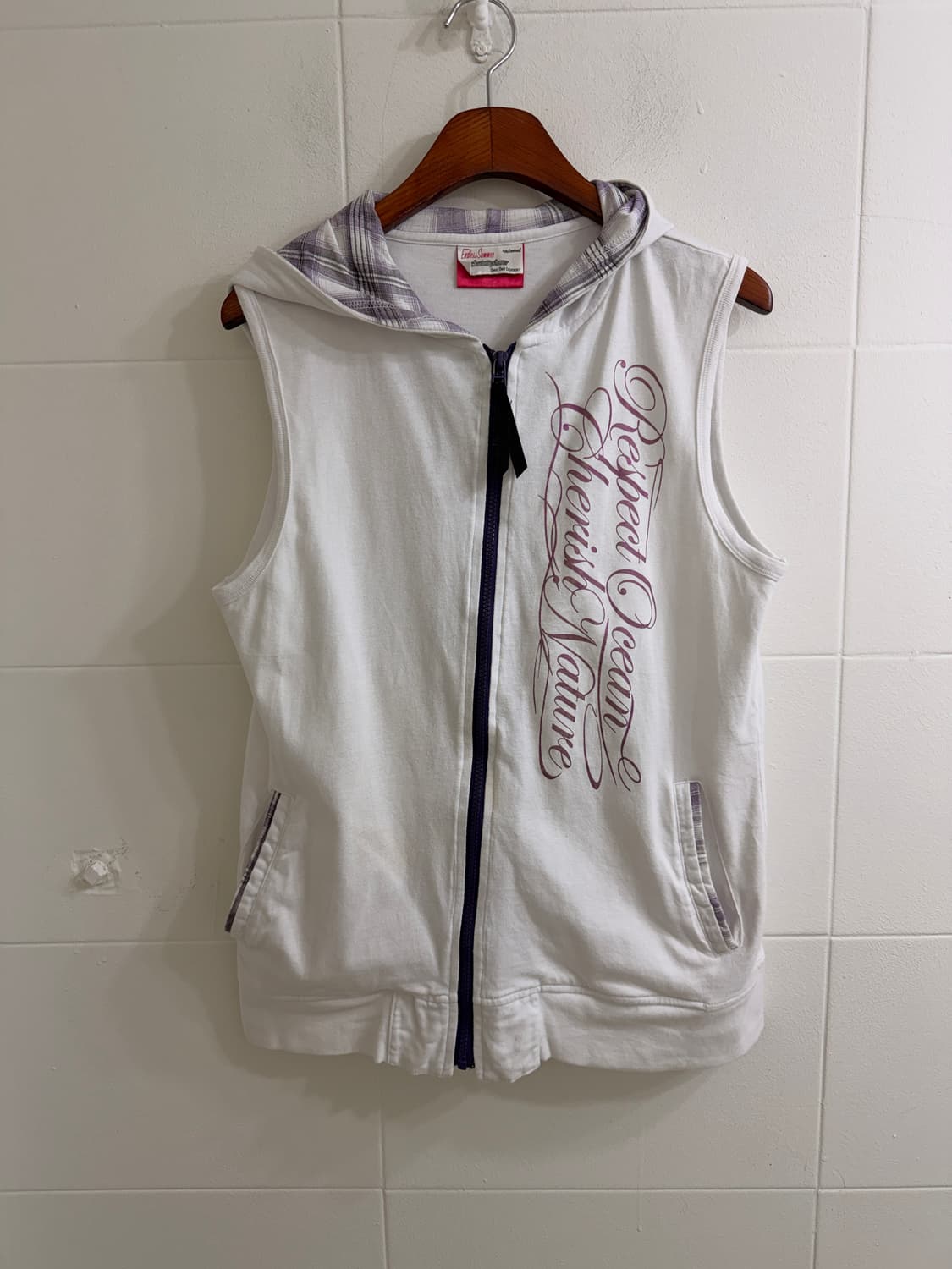 (상의 세트) 아디다스 퍼플 블랙 져지 + 체크 펑크 집업 베스트 세트 상품이미지6