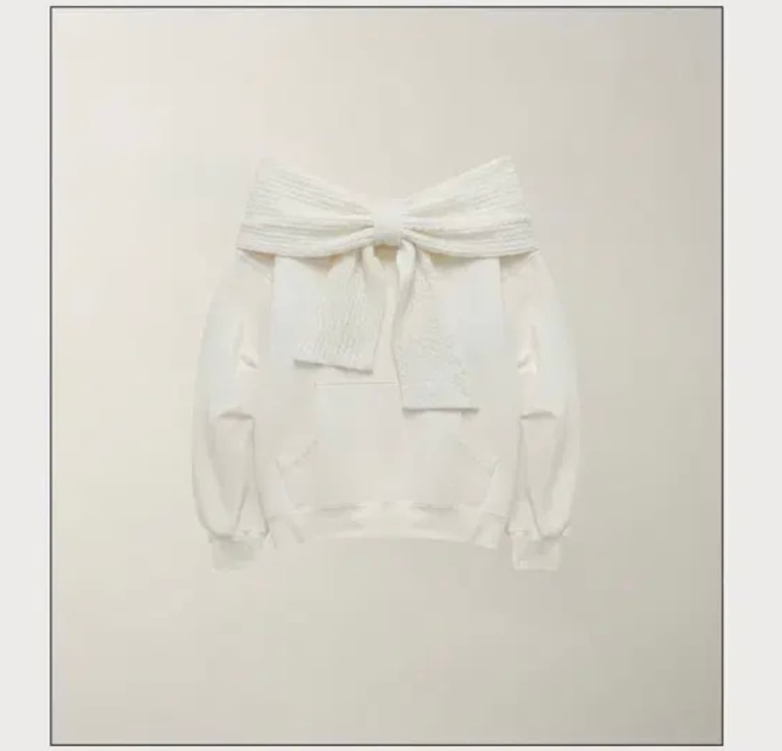 thetis 더티스 리본후드 아이보리 기모ver. 상품이미지1