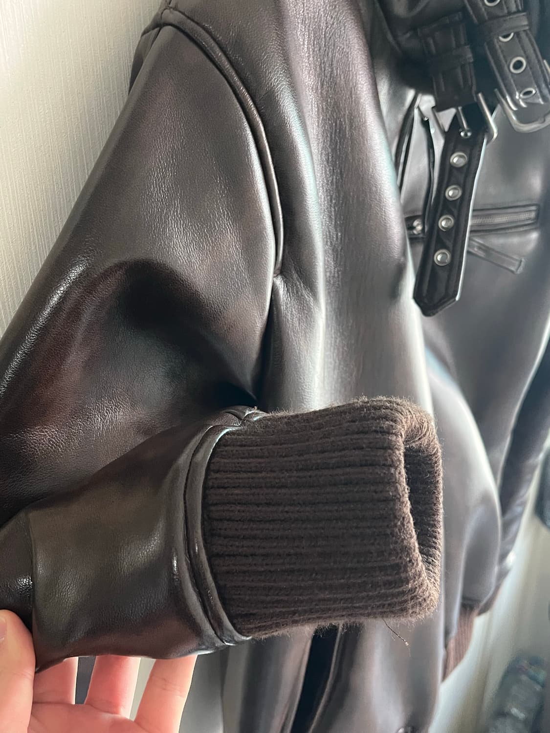 배드블러드 바이퍼 시어링 무스탕 워시드브라운 m 상품이미지8