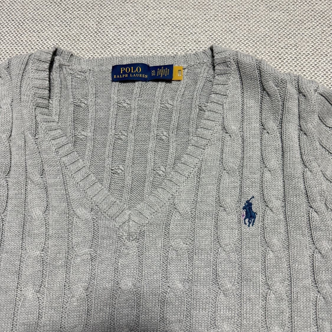 폴로 랄프로렌 브이넥 케이블 니트 상품이미지2