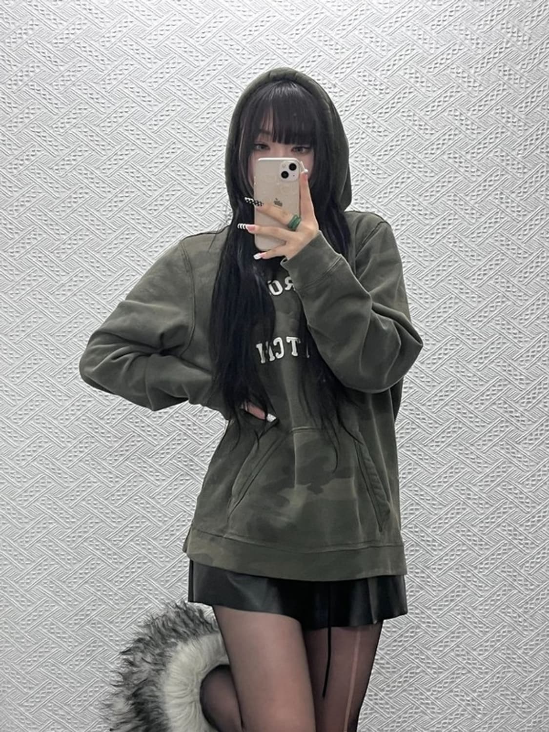 아베크롬비 빈티지 밀리터리 카모플라주 후드티 XL C10310 상품이미지2