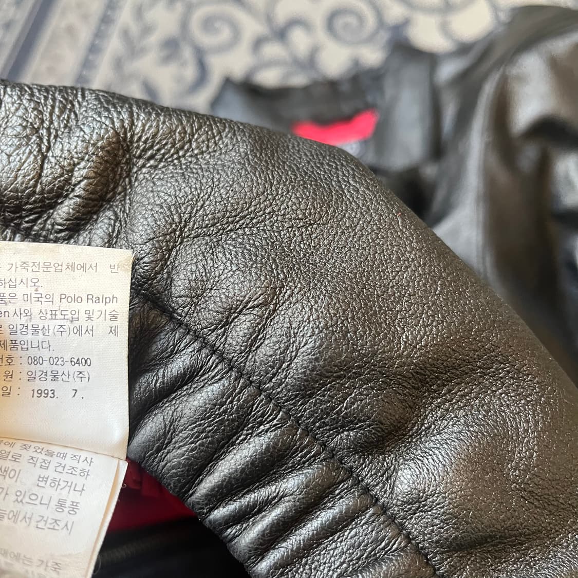 105 90s 폴로 램스킨 레더 자켓/W2527 상품이미지6