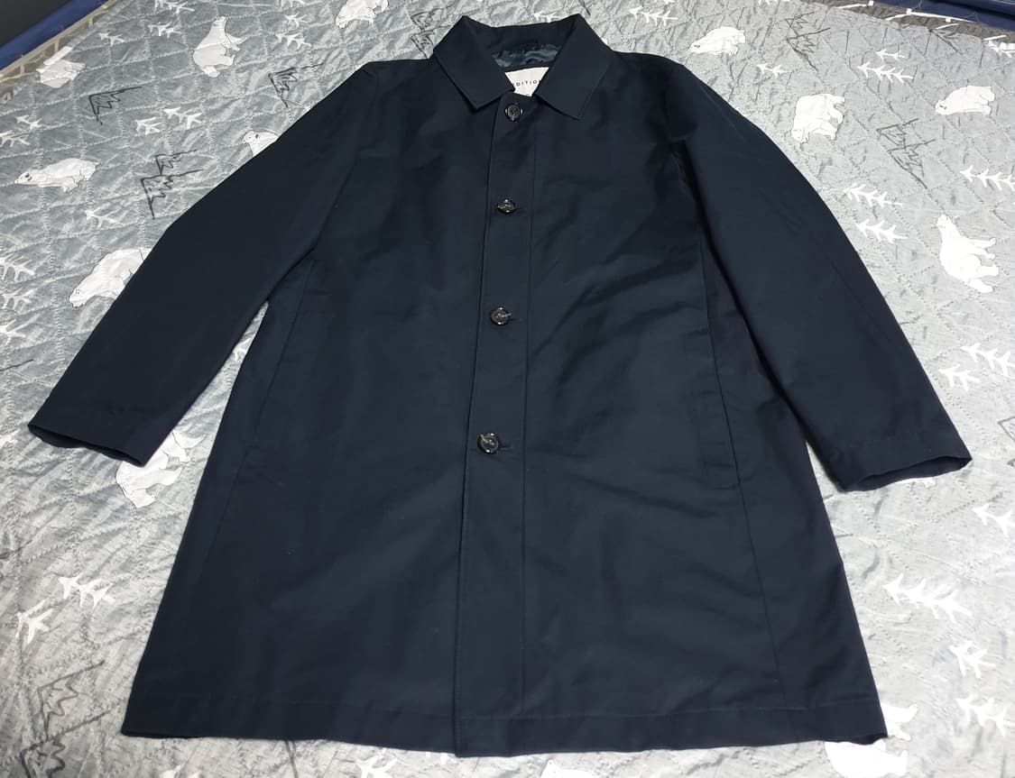 신성통상 에디션 코튼 하프 트렌치코트 다크네이비 (95) 상품이미지1