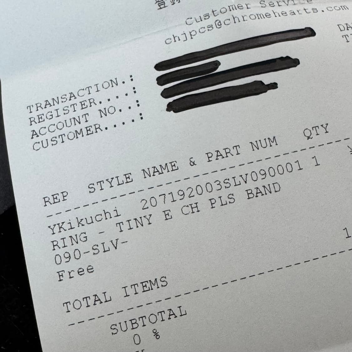 [US9] 크롬하츠 타이니 e ch pls 밴드링 상품이미지4