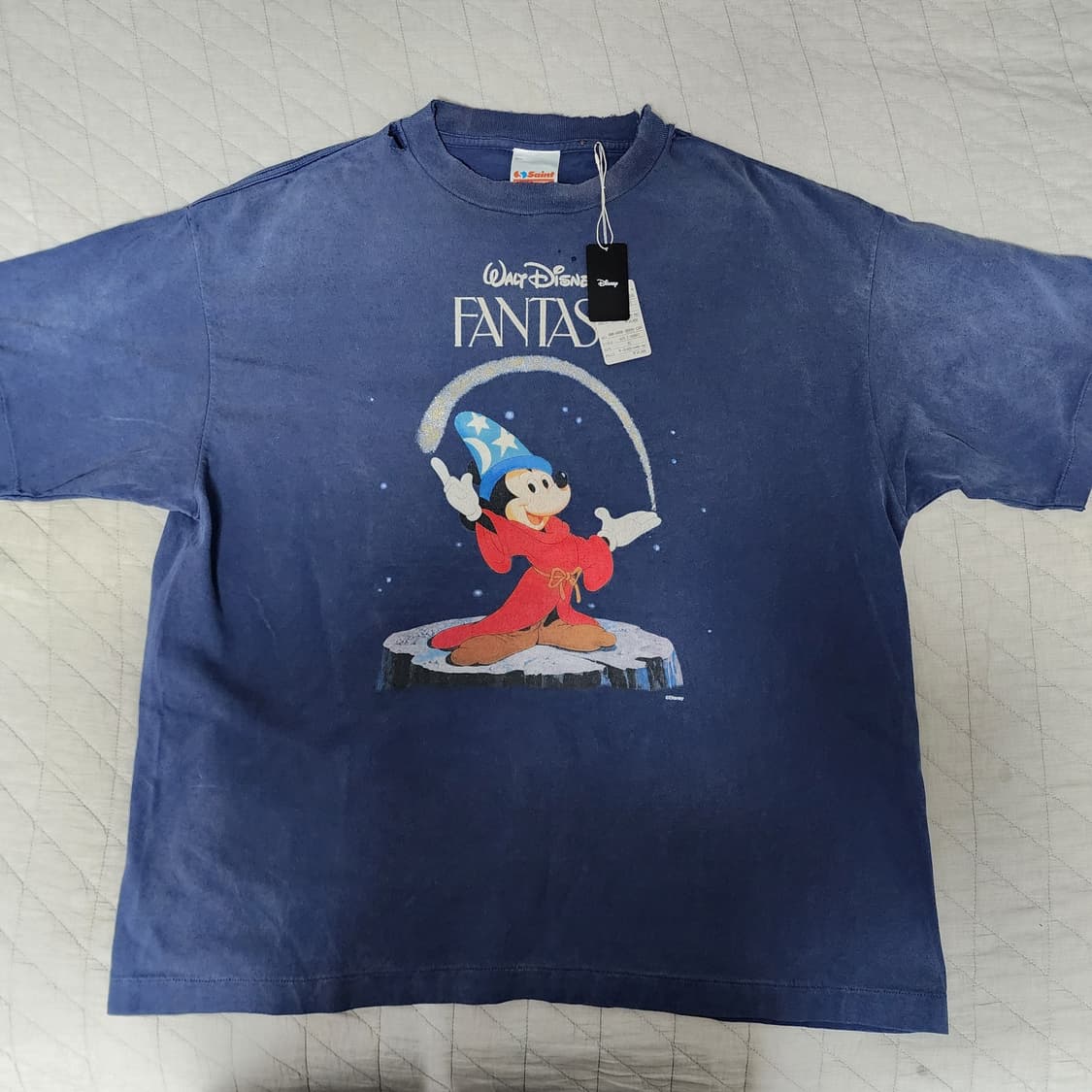 [XL] 세인트미카엘 디즈니 판타지아 미키 티셔츠 네이비 상품이미지1