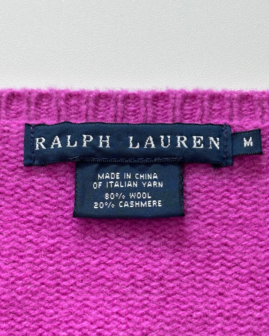 Polo 랄프로렌 울 캐시미어 핑크 브이넥 니트 상품이미지5