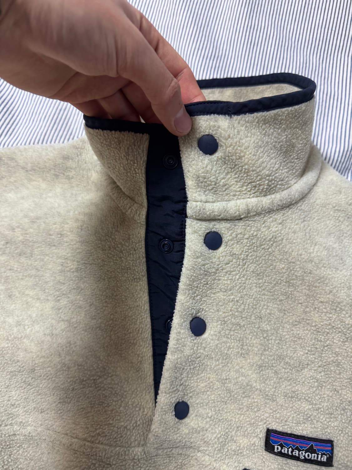 (SS급) 파타고니아 신칠라 헤비웨이트 스냅티 플리스 풀오버 오트밀 S 상품이미지4
