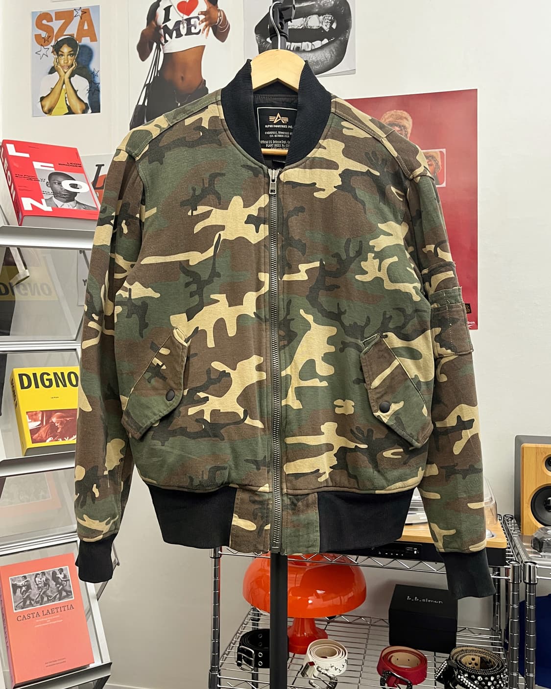알파인더스트리 카모 스웻 봄버 자켓 상품이미지5