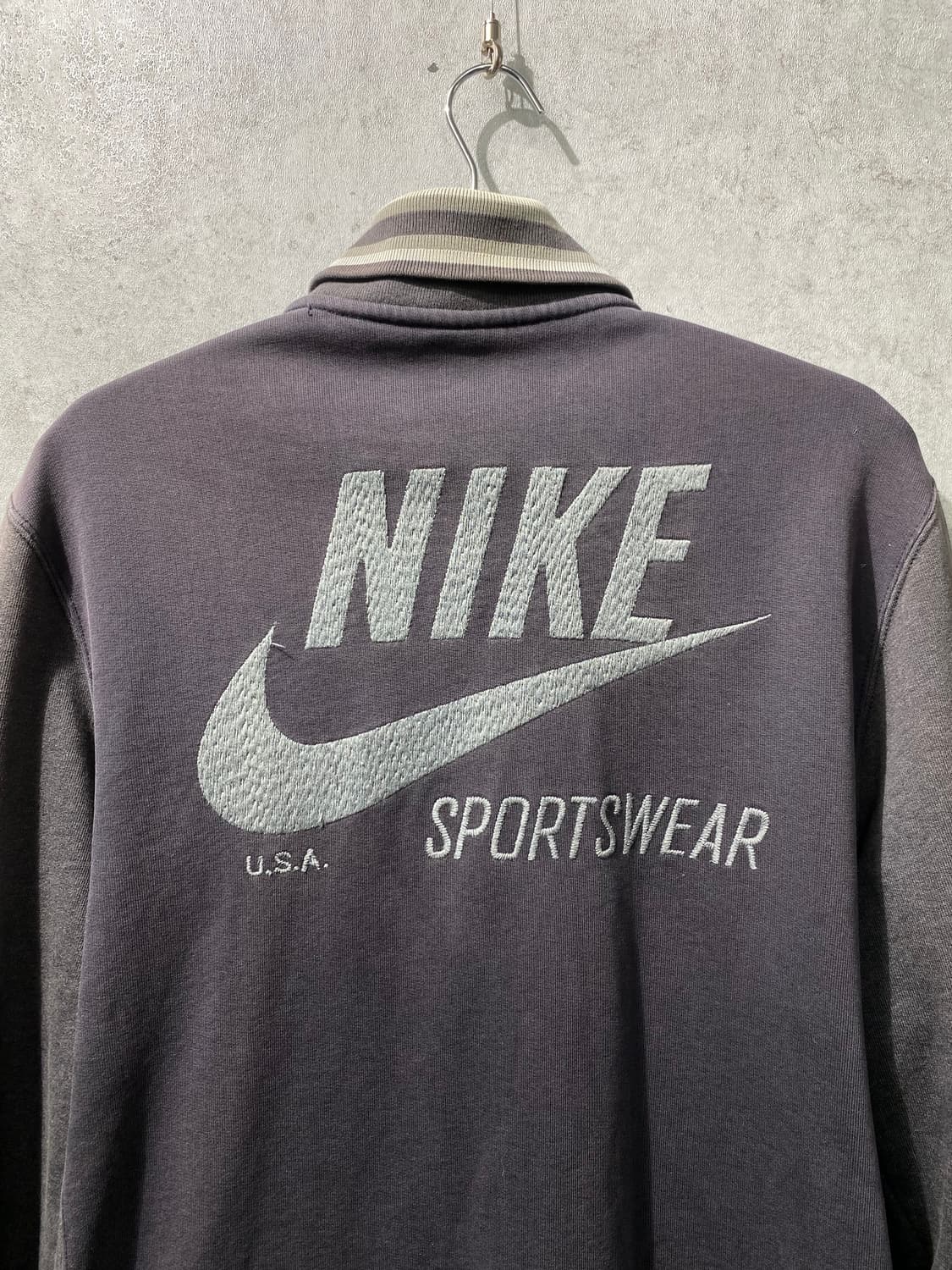 [L] 00s Nike 나이키 빈티지 코튼 바시티자켓 상품이미지2