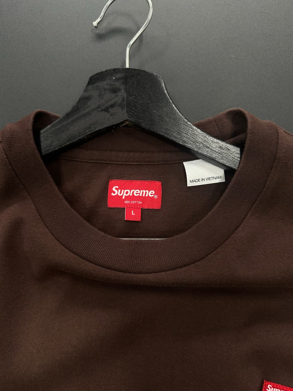 슈프림 22FW 스몰박스 크루넥 롱슬리브 브라운 상품이미지6