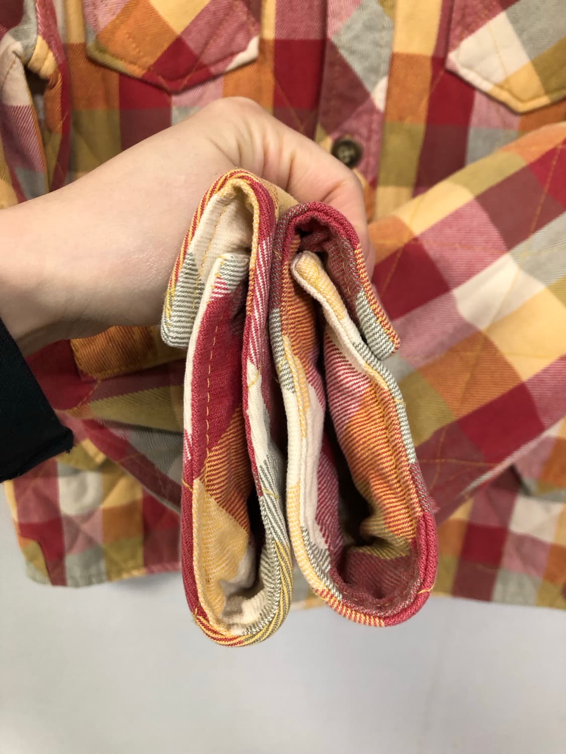 리바이스 도톰한 퀼팅 체크 셔츠 겸 자켓 L 상품이미지5