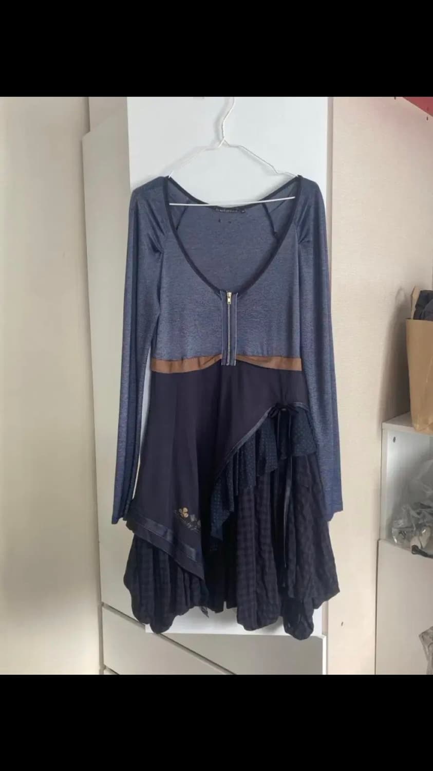 프랑스 빈티지 레이어드 미디 드레스 상품이미지1