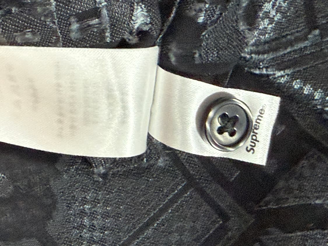 [L] 슈프림 트레이 자카드 S/S 셔츠 블랙 상품이미지4