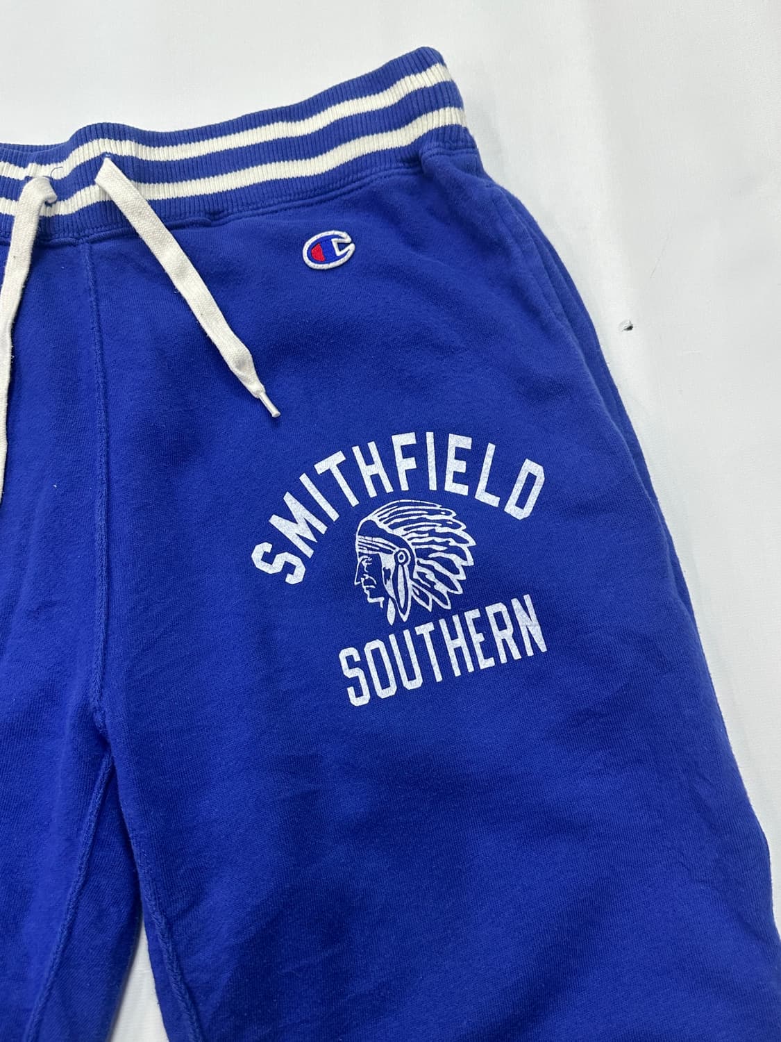 챔피온 Y2K 스트릿 프린팅 레트로 5부 힙합 블루 면 반바지 상품이미지4