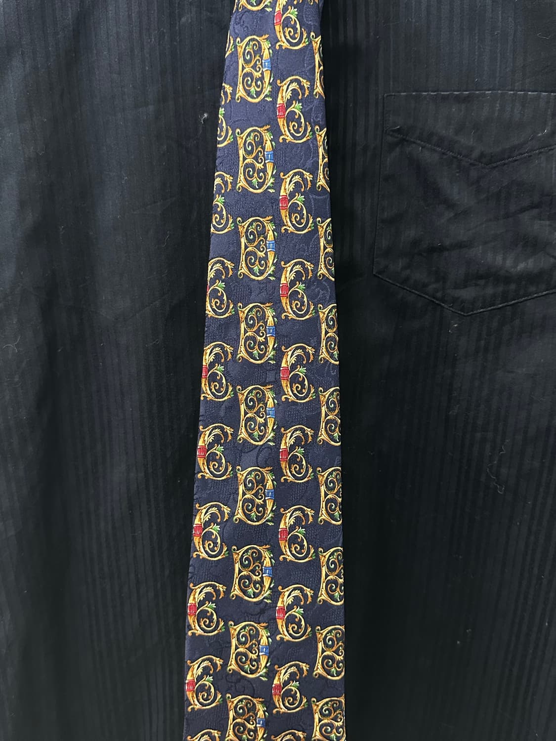 Dior 크리스찬 디올 패턴 실크 넥타이 상품이미지3